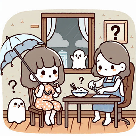 民间习俗中，据传鬼月不可室内撑伞、筷子不可插在碗里、不要晚上剪指甲 